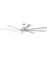 Rush 84" 1-Light Ceiling Fan (Blades Included) Painted Nickel