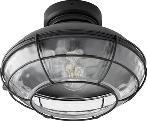 13"W Windmill 1-light LED Ceiling Fan Light Kit Noir