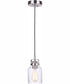 Foxwood 1-Light Mini Pendant Brushed Polished Nickel
