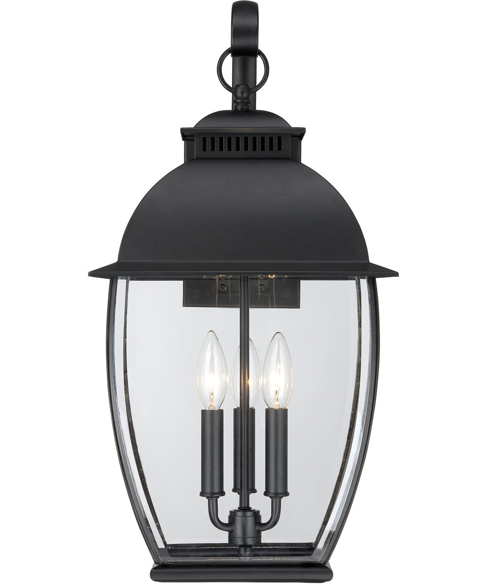 Bain Large 3-light Outdoor Wall Light Mystic Black