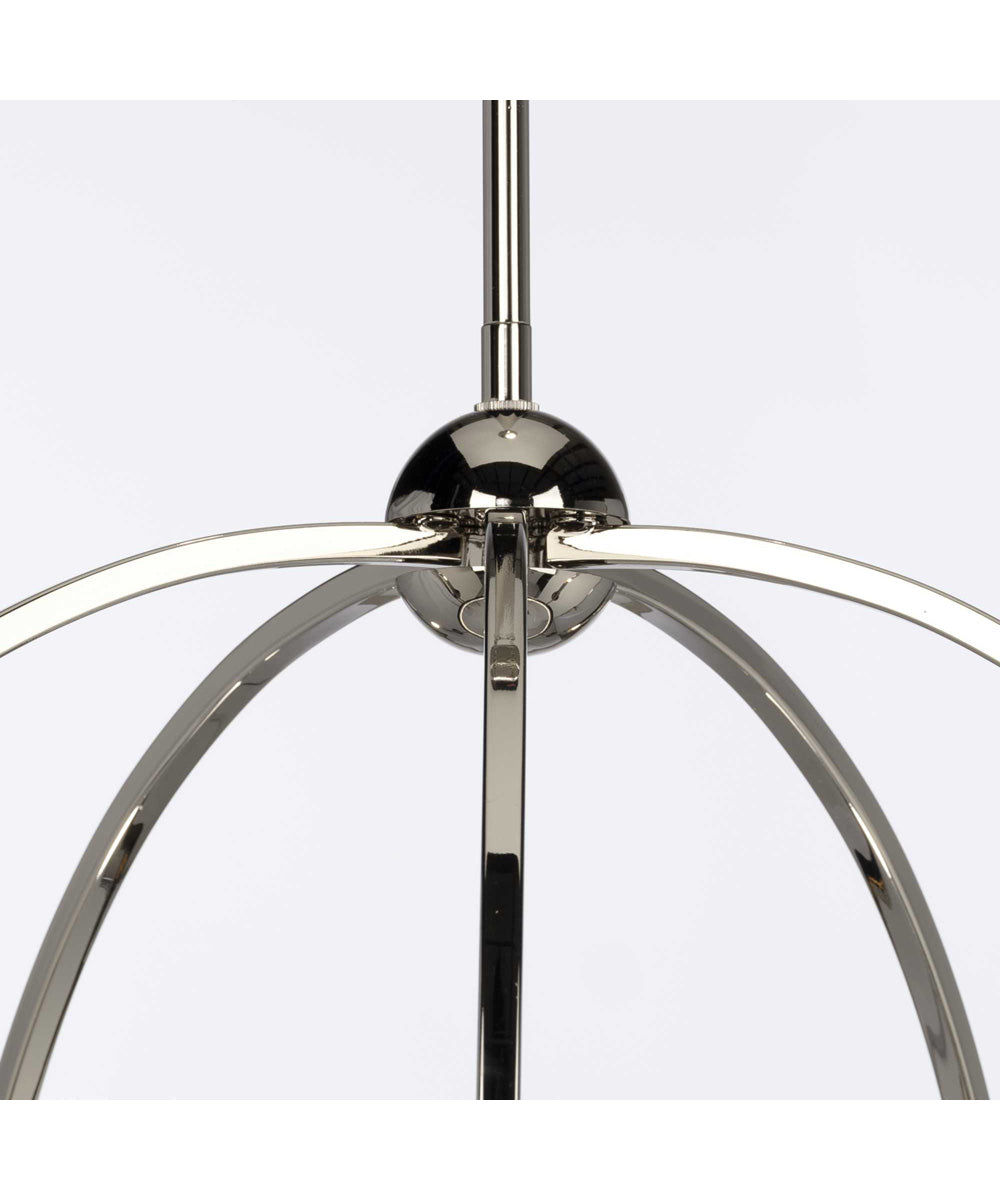 Seneca 5-Light Farmhouse Chandelier Light Polished Nickel