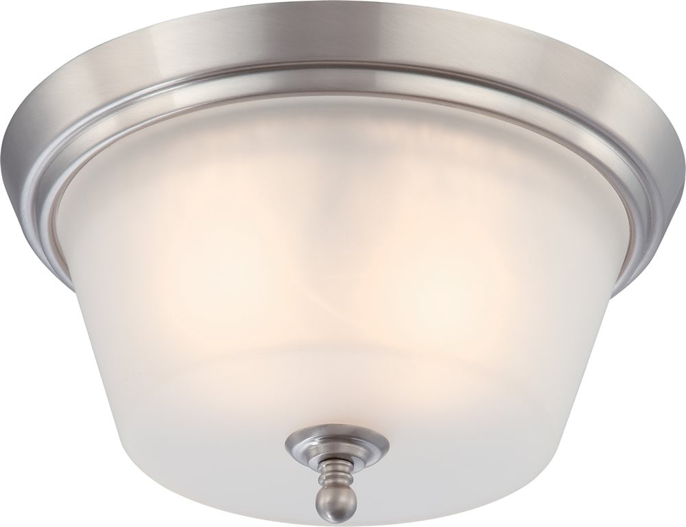 13"W Surrey 2-Light Close-to-Ceiling Brushed Nickel