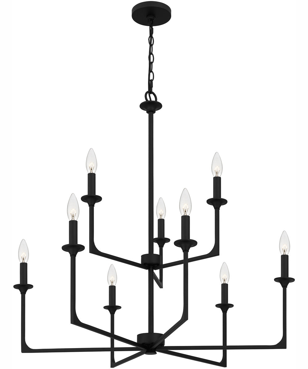 Prescott 9-light Chandelier Matte Black