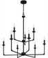 Prescott 9-light Chandelier Matte Black