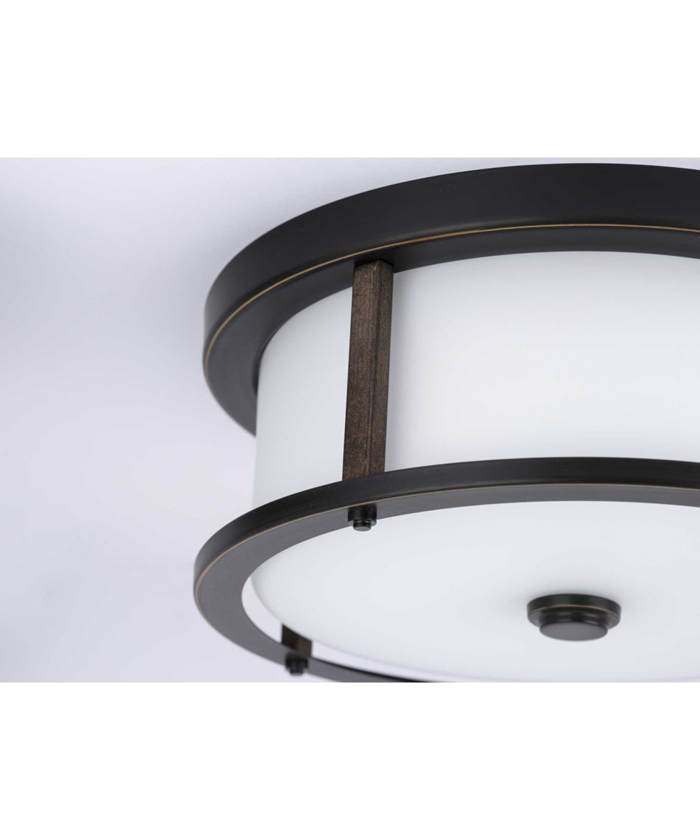 Mast 2-Light 13" Flush Mount Antique Bronze