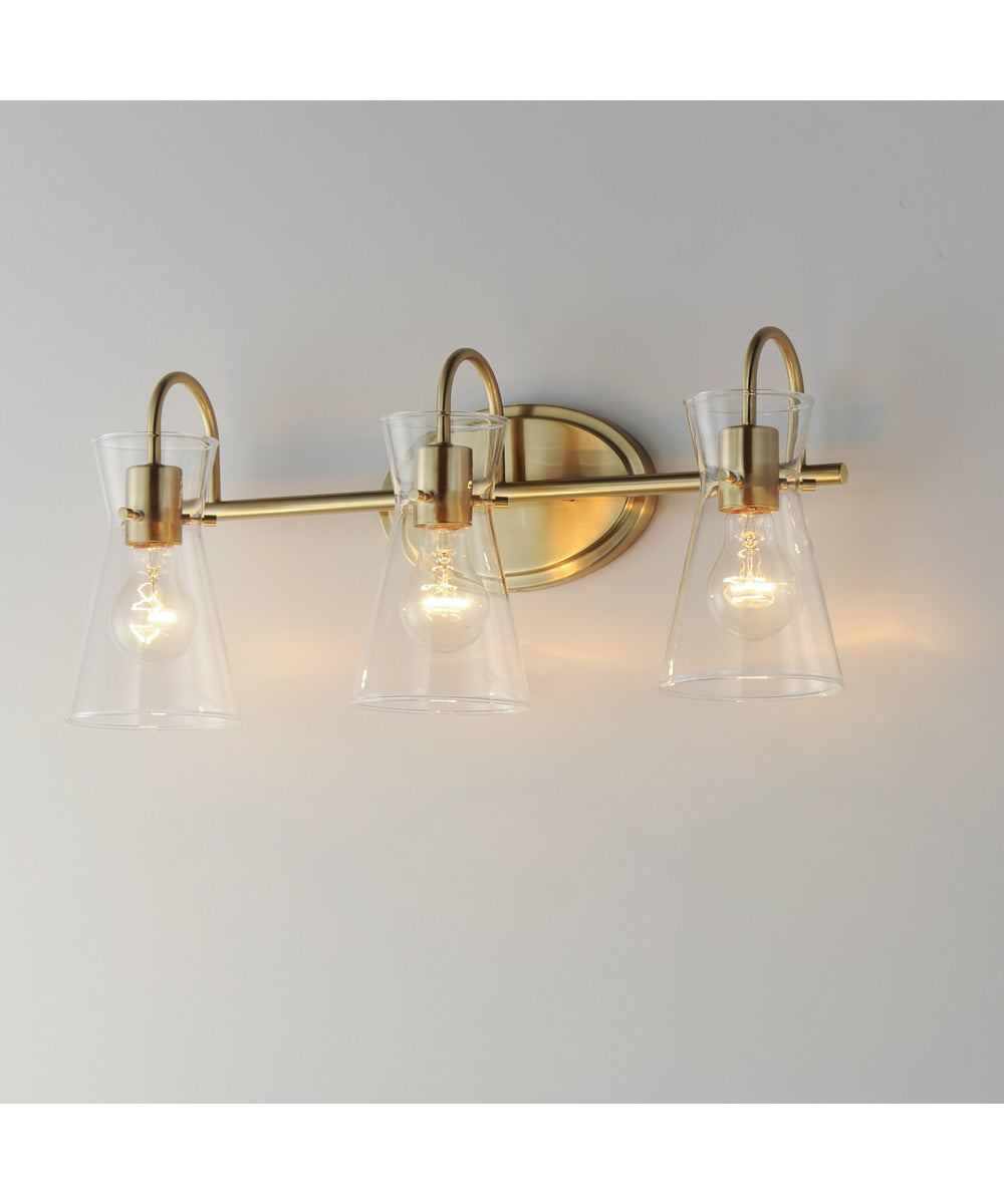 Ava 3-Light Bath Vanity Natural Aged Brass