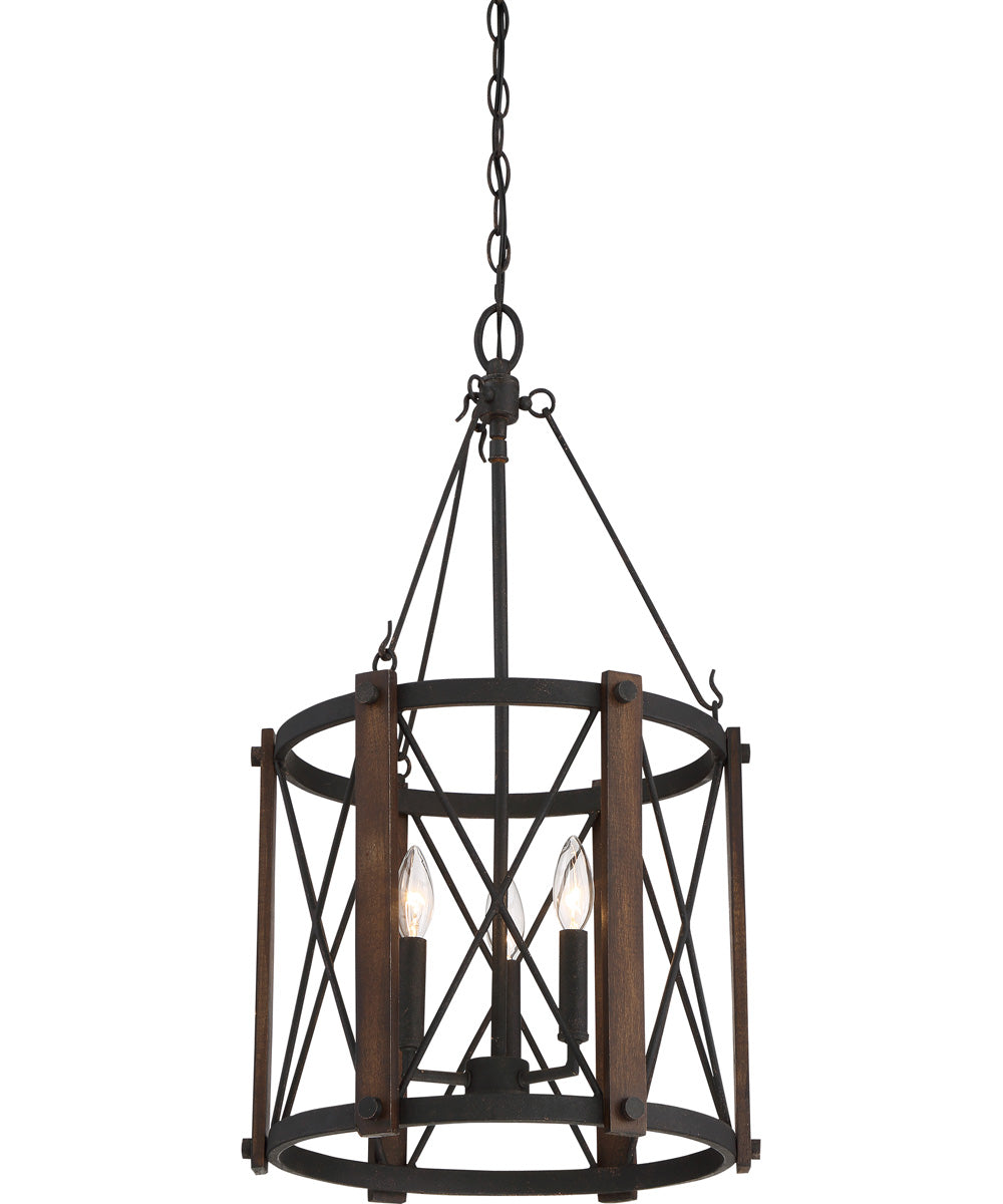 Baron 3-light Pendant Marcado Black