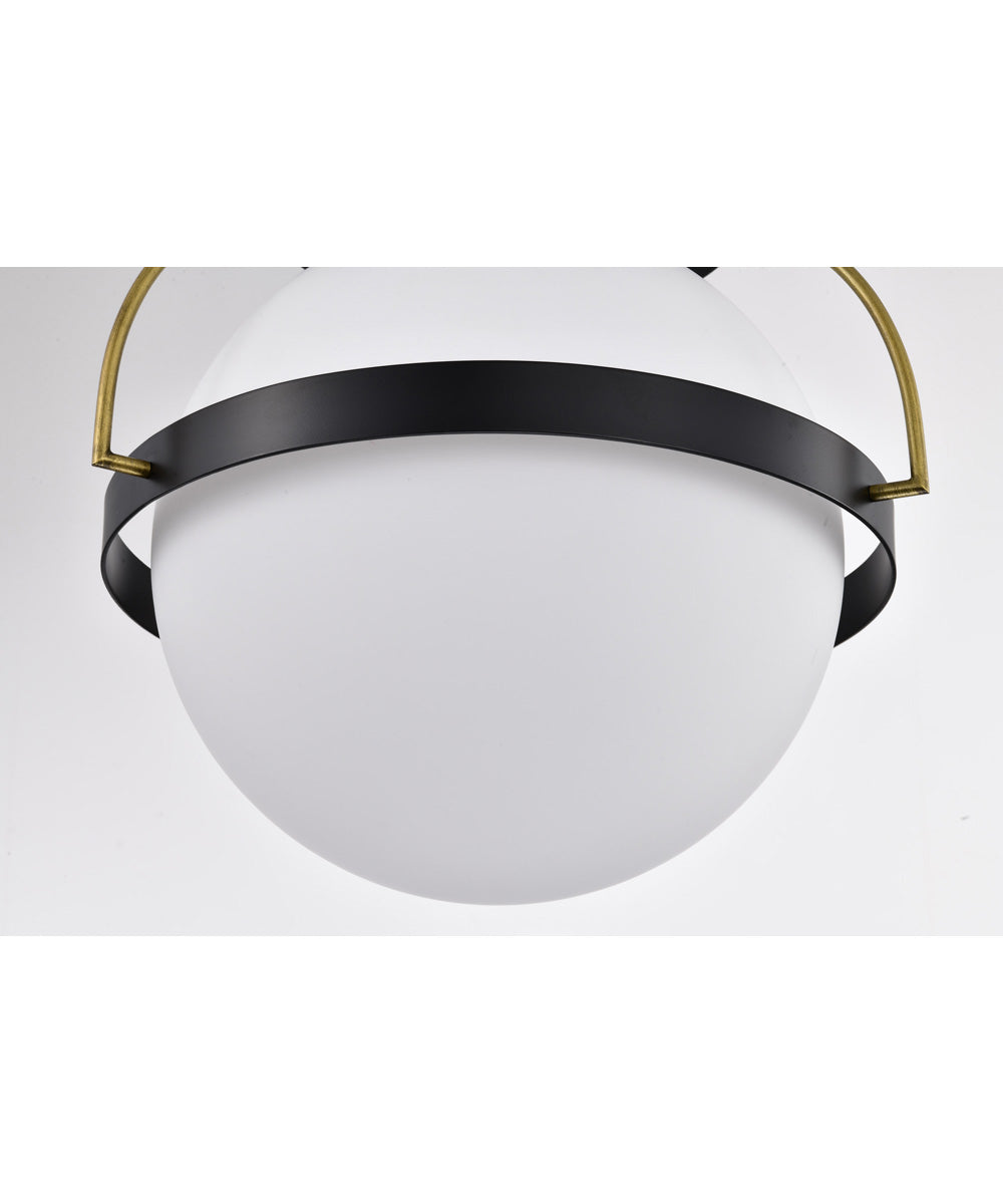 Lakeshore 1-Light Close-to-Ceiling Matte Black