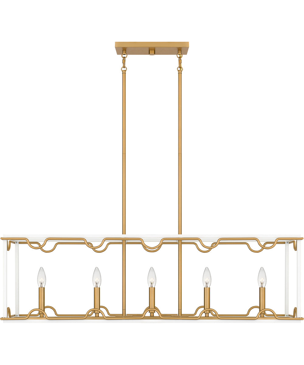 Brinkman Medium 5-light Island Light Matte White