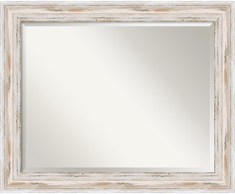 27"H x 33"W Alexandria Mirror Whitewash