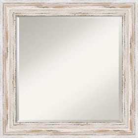 25"H x 25"W Alexandria Mirror Whitewash