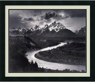 22"H x 26"W Ansel Adams The Tetons and the Snake River Grand Teton National Park Wyoming 1942 Framed Print