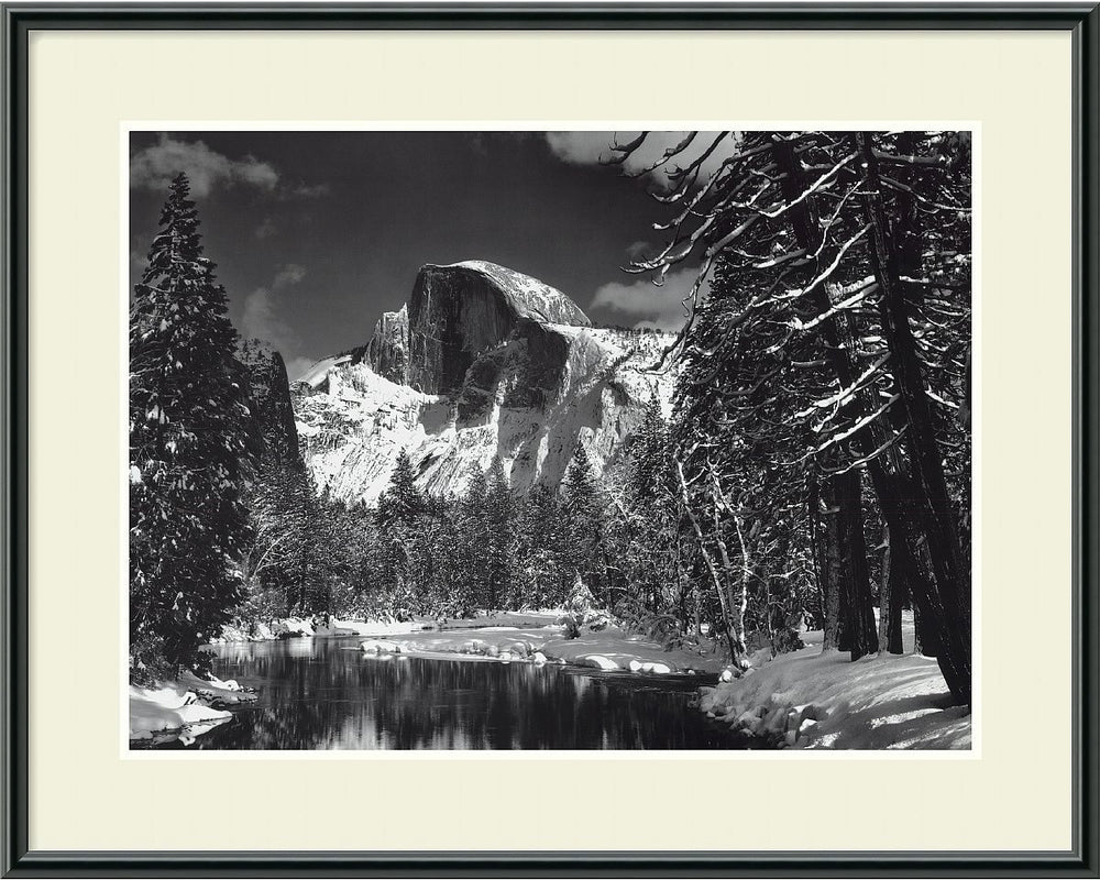 Amanti Art Ansel Adams Half Dome Winter Yosemite National Park 1938 Framed Print AA01113