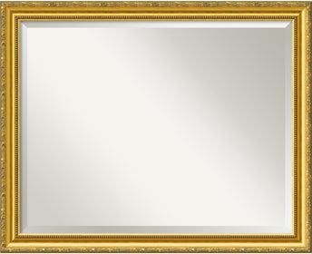 26"H x 32"W Colonial Mirror Embossed Gold