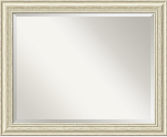27"H x 33"W Country Whitewash Mirror Large Framed Mirror