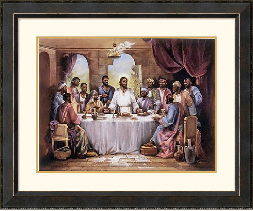 29"H x 35"W Quintana The Last Supper Framed Print