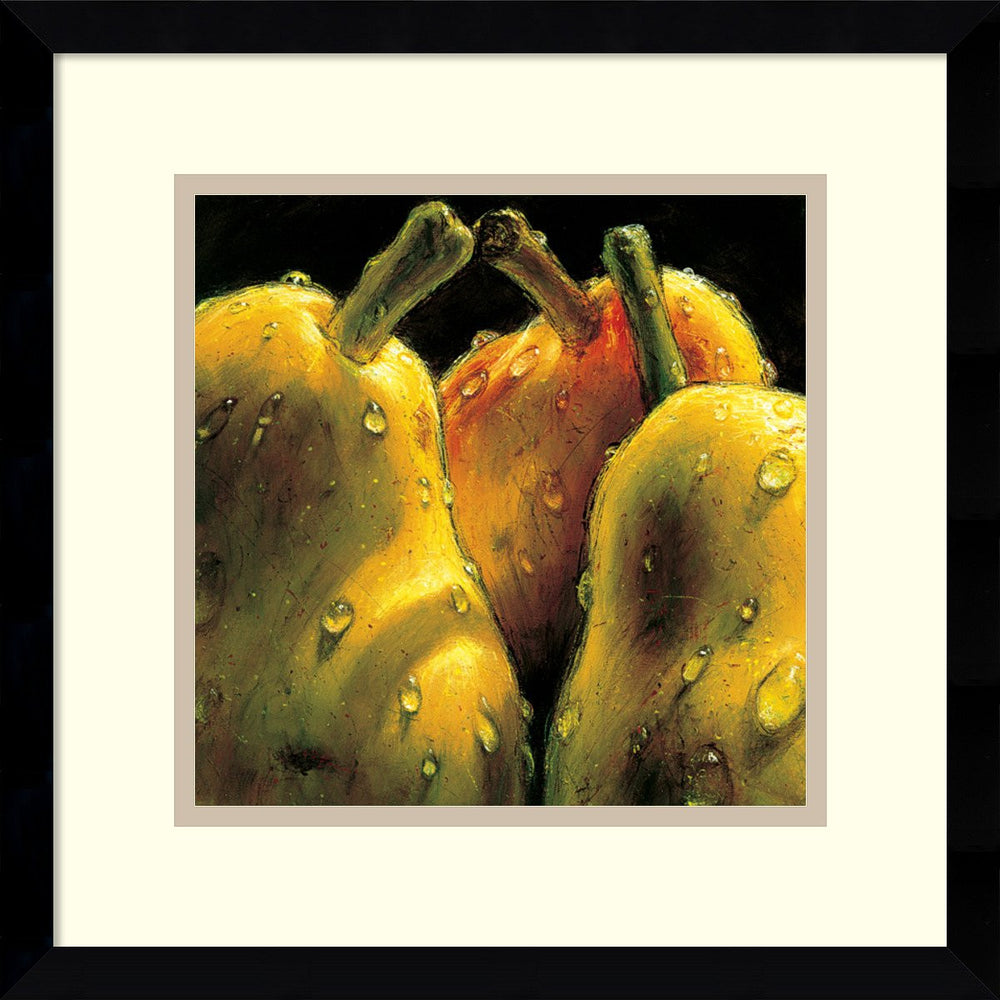 Amanti Art AlmaCh Pears Framed Art Print White/Warm Gray AA979705