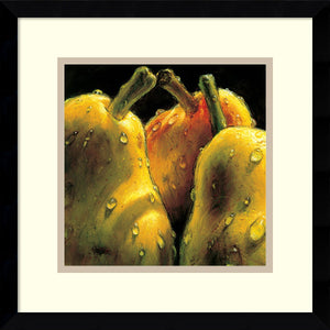 15"H AlmaCh Pears Framed Art Print White/Warm Gray
