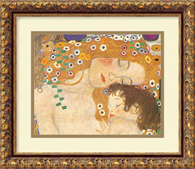 13"H x 15"W Gustav Klimt Three Ages of Woman Mother and Child Detail IV 1905 Framed Print