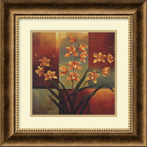 17"H x 17"W Jill Deveraux Orange Orchid Framed Print