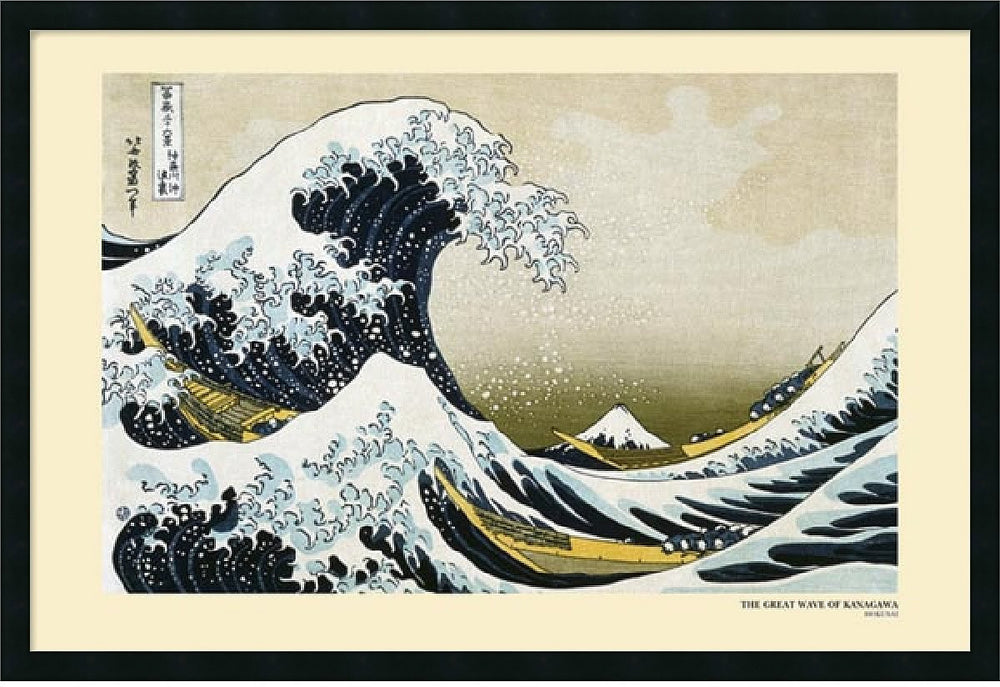Amanti Art Katsushika Hokusai The Great Wave off the Coast of Kanagawa Framed Print AA01618