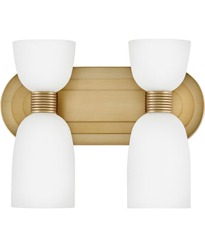 Tallulah 4-Light Small Two Light Vanity in Lacquered Brass