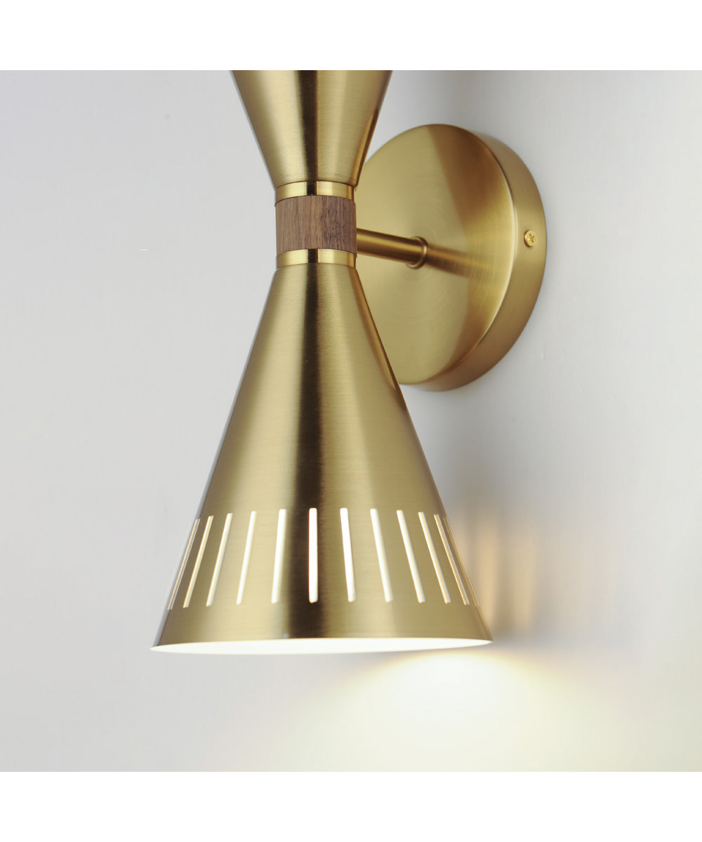 Helsinki 2-Light Wall Sconce Natural Aged Brass