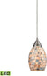 5"W Capri 1-Light LED Pendant Satin Nickel/Gray Capiz Shell