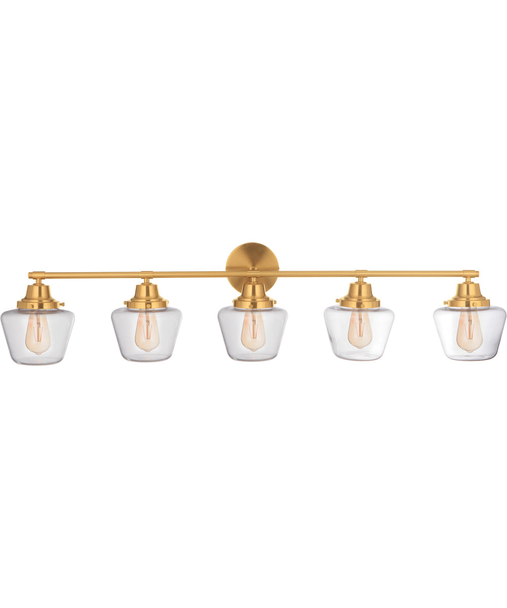 Essex 5-Light Bath Vanity Light Satin Brass