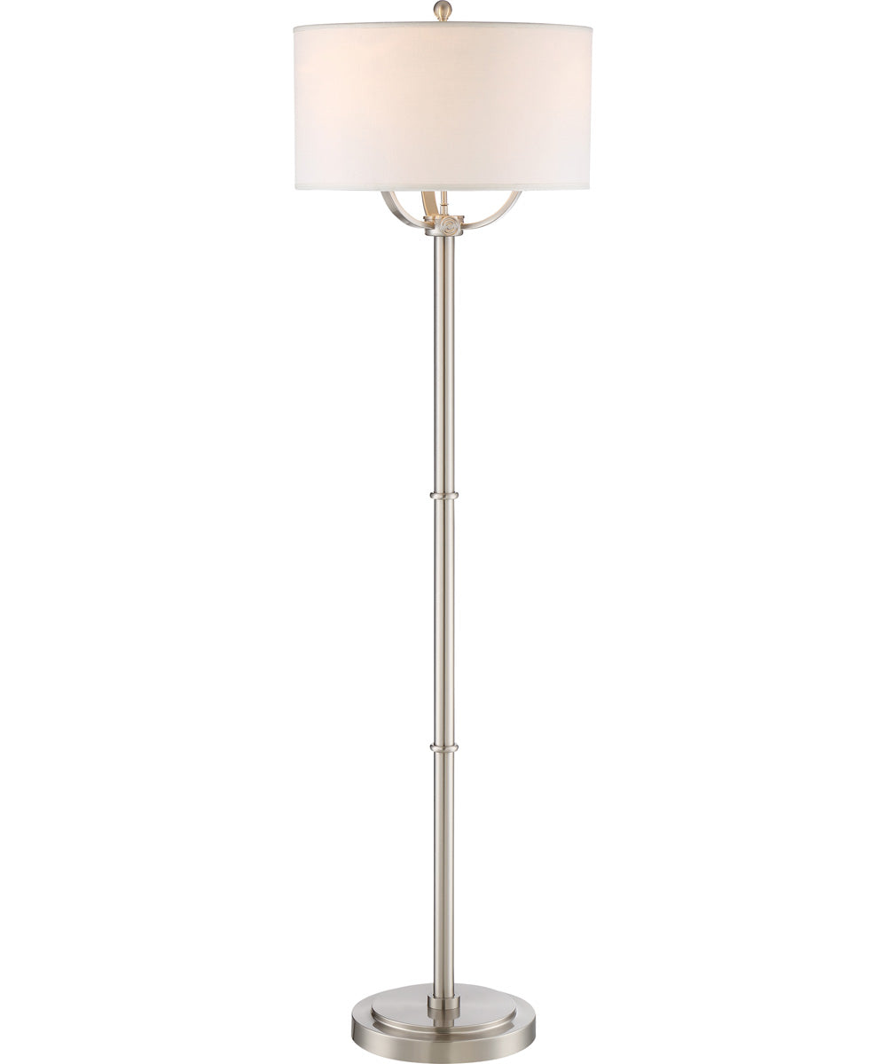 Broadway Medium 3-light Floor Lamp Brushed Nickel