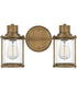 Riggs Medium 2-light Bath Light Weathered Brass