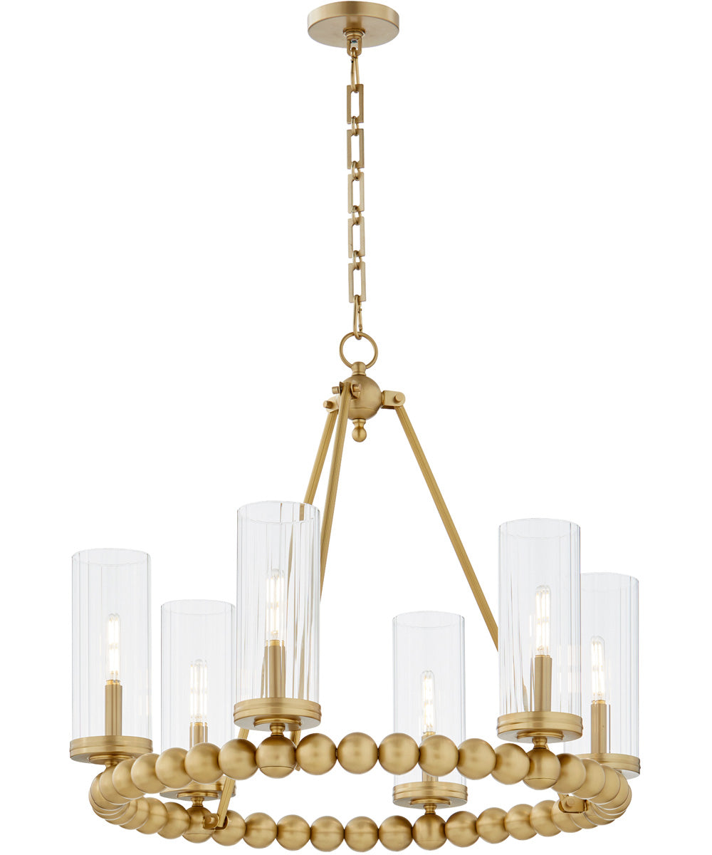 Tamara Day's Lee Boulevard 6-light Chandelier Aged Brass