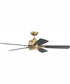 52" Stellar 1-Light Ceiling Fan Satin Brass