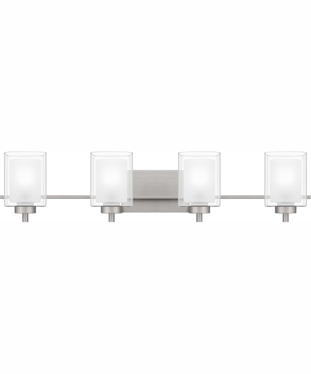 Kolt Extra Large 4-light Bath Light Brushed Nickel