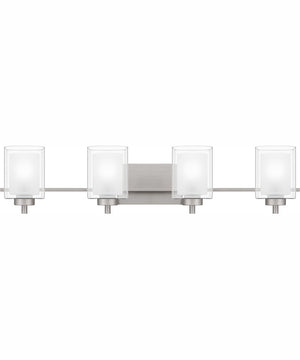 Kolt Extra Large 4-light Bath Light Brushed Nickel