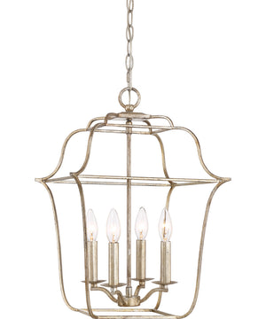 Gallery 4-light Pendant Century Silver Leaf