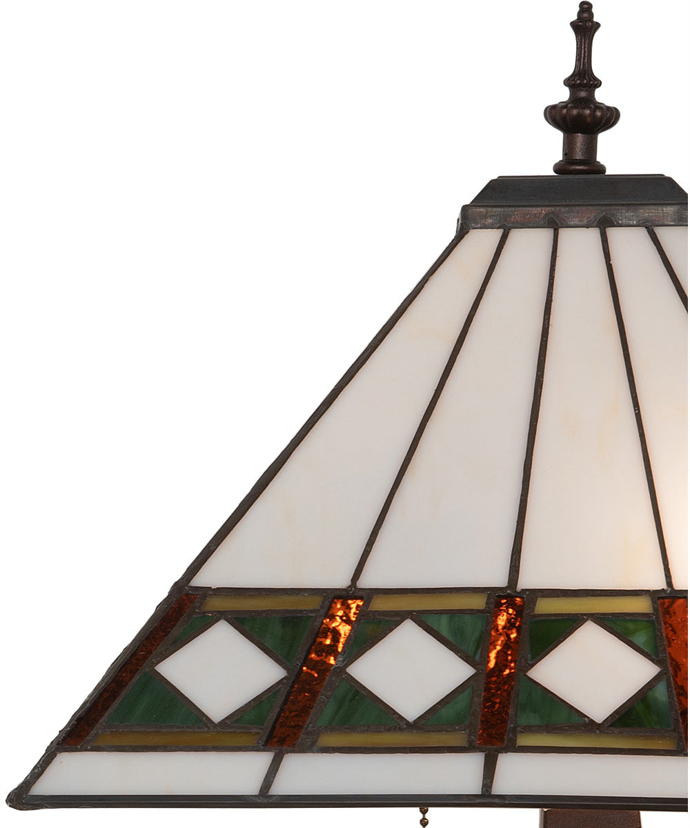24" High Diamond Band Mission Table Lamp