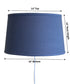 16"W Floating Shade Plug-In Wall Light Shallow Drum Hard Back Textured Slate Blue