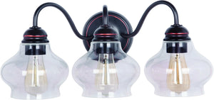 20"W Yorktown 3-Light Bath Vanity Light Oil Rubbed Gilded