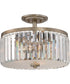 Mirage Medium 3-light Semi Flush Mount Vintage Gold