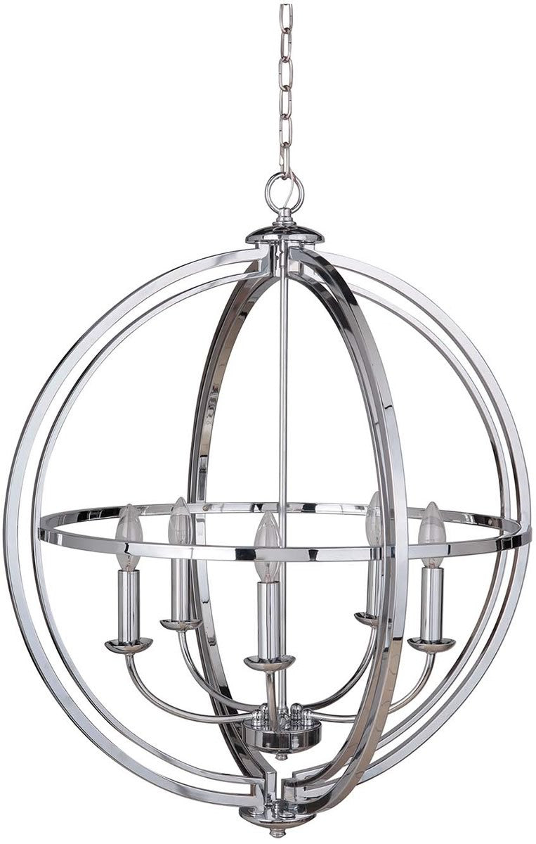 26"W Berkeley 5-Light Foyer Light Chrome