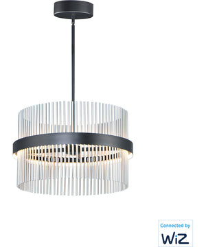 Chimes 24'' LED Pendant WiZ Black / Satin Nickel
