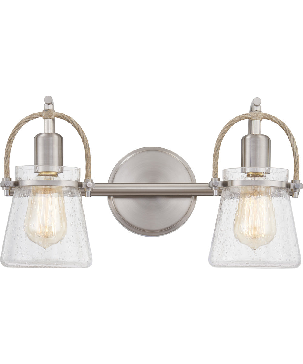 Stafford Medium 2-light Bath Light Brushed Nickel