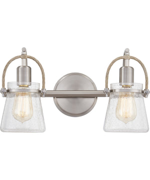 Stafford Medium 2-light Bath Light Brushed Nickel
