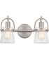 Stafford Medium 2-light Bath Light Brushed Nickel