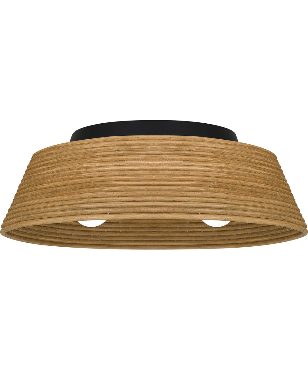 Quoizel Flush Mount Large 3-light Flush Mount Matte Black