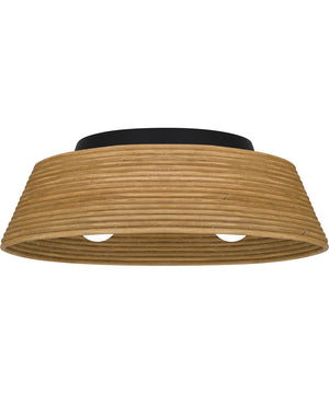 Quoizel Flush Mount Large 3-light Flush Mount Matte Black