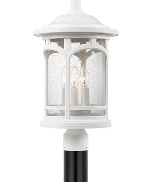 Marblehead Large 3-light Outdoor Post Light  Coastal Armour White Lustre