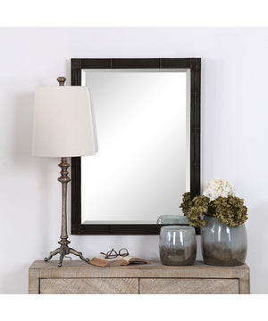 Gower Aged Black Vanity Mirror