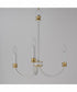 Charlton 3-Light Chandelier Weathered White/Gold Leaf